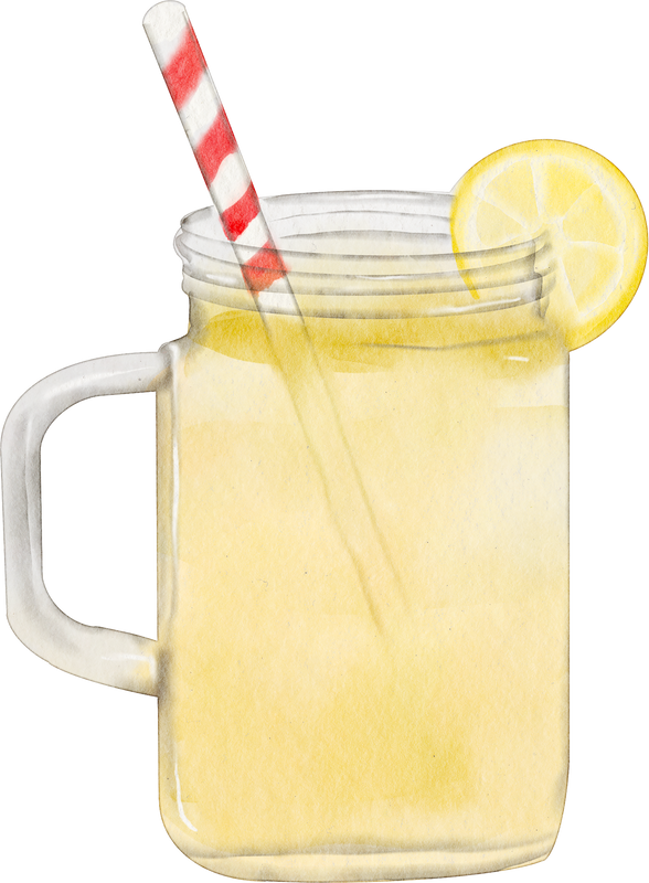 watercolor lemonade